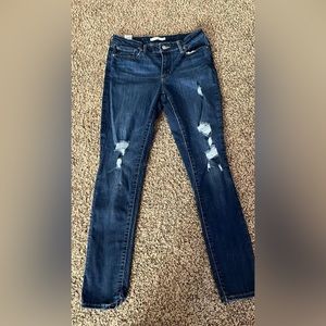 Levi's 711 Skinny Distressed Jeans sz 27